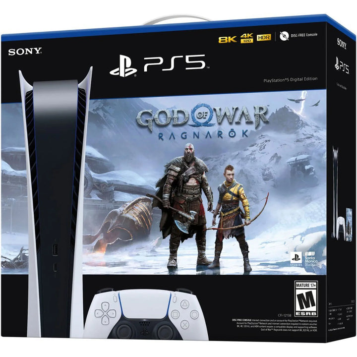 Sony PS5 PlayStation 5 Digital Edition Bundle - God of War Ragnark, Optical Drive Version Games Ultra High Speed PS 5 - SellerPool