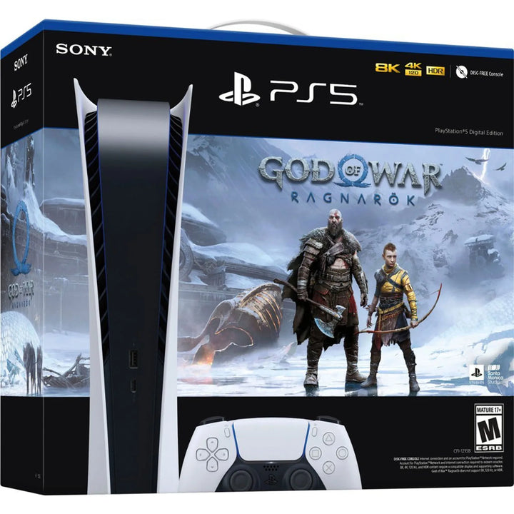 Sony PS5 PlayStation 5 Digital Edition Bundle - God of War Ragnark, Optical Drive Version Games Ultra High Speed PS 5 - SellerPool