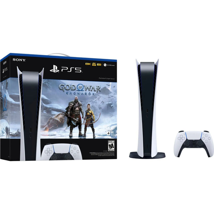 Sony PS5 PlayStation 5 Digital Edition Bundle - God of War Ragnark, Optical Drive Version Games Ultra High Speed PS 5 - SellerPool