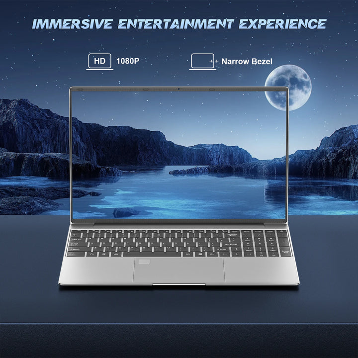 2025 Gaming Laptop Computer Windows 11 Intel Celeron N5095 15.6 Inch 1TB SSD Office Computer PC Fingerprint Unlock Notebook PC - SellerPool