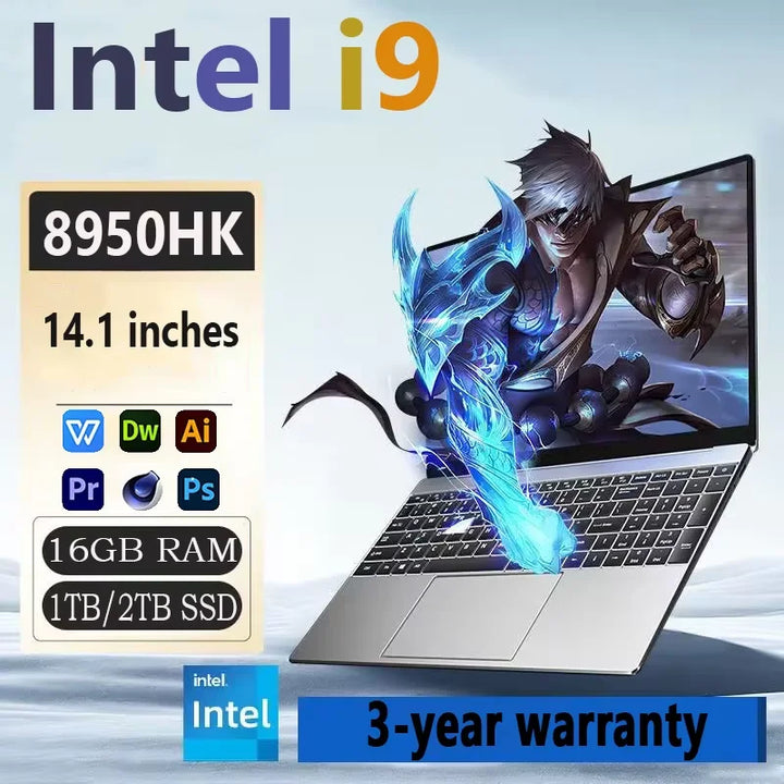 Portable Windows 11 Gaming Laptop Computer PC Intel Core i9-8950HK 14.1" Notebook 16GB RAM 1TB SSD Office Study Laptops PC - SellerPool