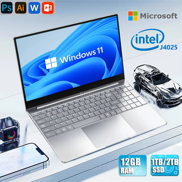 2024 Laptop Computer Windows 11 Notebook 14.1 Inch Intel Celeron J4025 12GB 512GB 1920*1080 Resolution Office Study PC computer - SellerPool