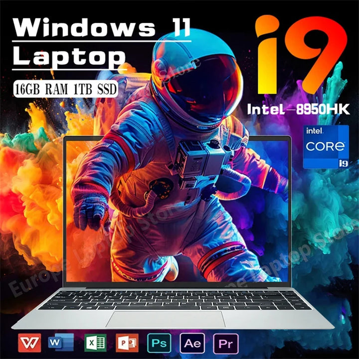 Portable Notebook Windows 11 14.1 inch Laptop Computer PC Gamer 1920*1080P Intel Core i9 8950HK Office Study Gaming Laptops i9 - SellerPool