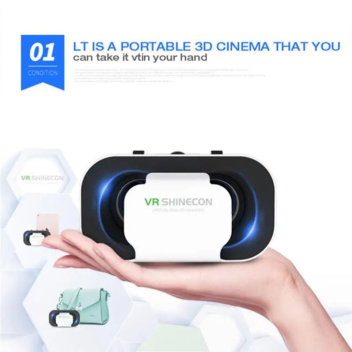 VR SHINECON BOX 5 Mini VR Glasses 3D Glasses Virtual Reality Glasses VR Headset For Google Cardboard Smartp - SellerPool