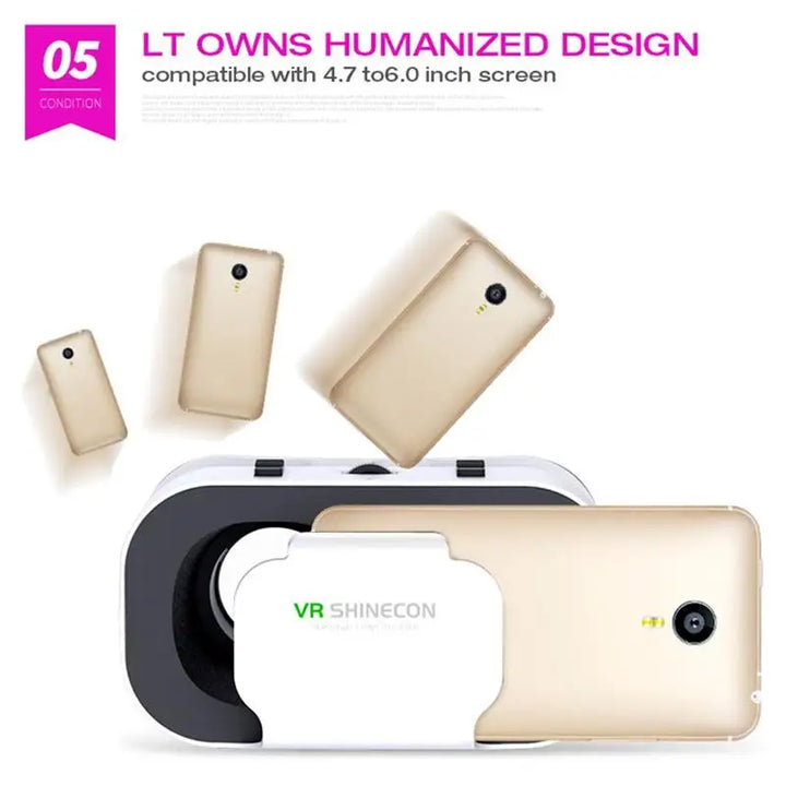 VR SHINECON BOX 5 Mini VR Glasses 3D Glasses Virtual Reality Glasses VR Headset For Google Cardboard Smartp - SellerPool