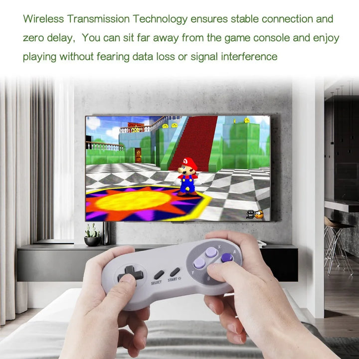 Wireless Gamepad 2.4GHz remote controller USB joystick Console for SNES/NES Games for Windows 10/8/7 PC Raspberry Pi3 for Switch - SellerPool