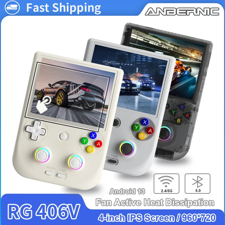 ANBERNIC RG 406V Video Handheld Game Console 4" IPS HD Touch Screen Android 13 Wifi Retro Games Player Supports 1080p DP RG406V - SellerPool