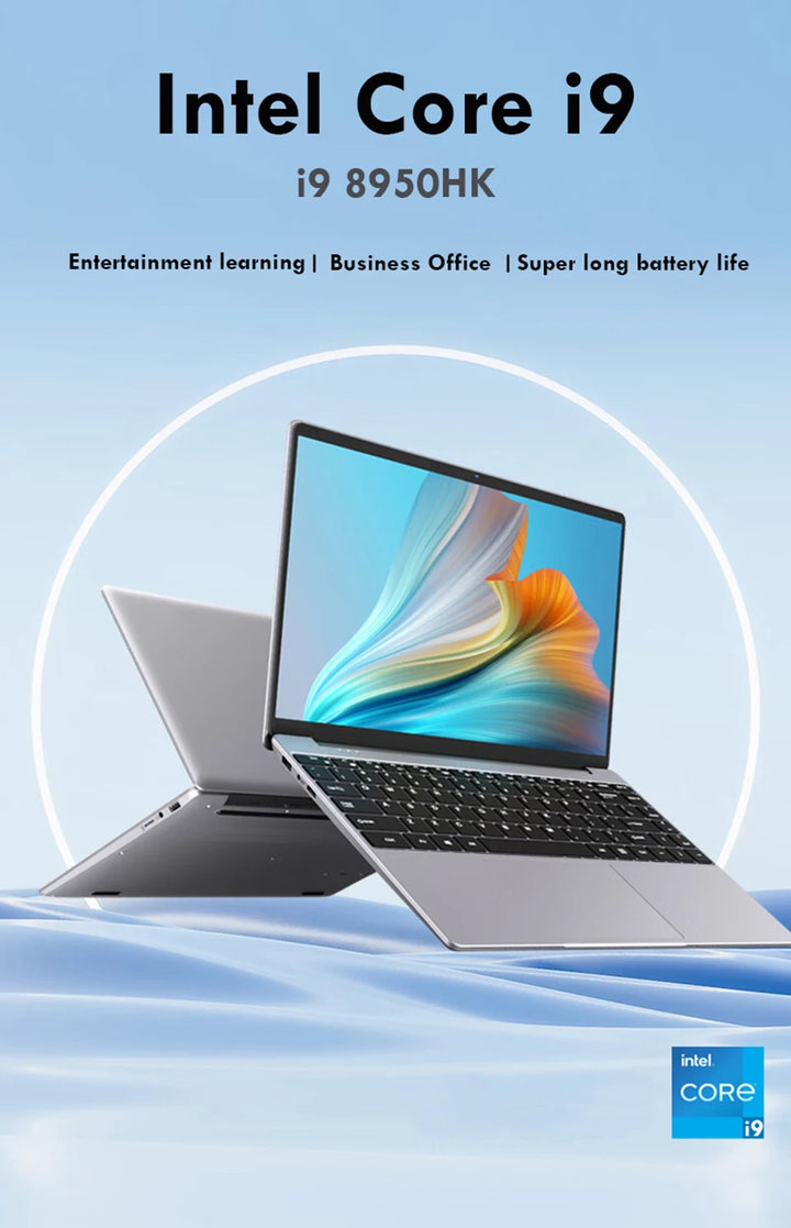 Portable Notebook Windows 11 14.1 inch Laptop Computer PC Gamer 1920*1080P Intel Core i9 8950HK Office Study Gaming Laptops i9 - SellerPool