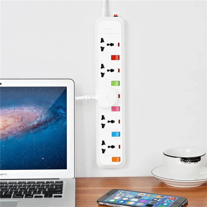 Melery Electrical Power Strip: 3/4/5 Ac Universal Outlets, Usb Ports, Individual Switch Control - SellerPool