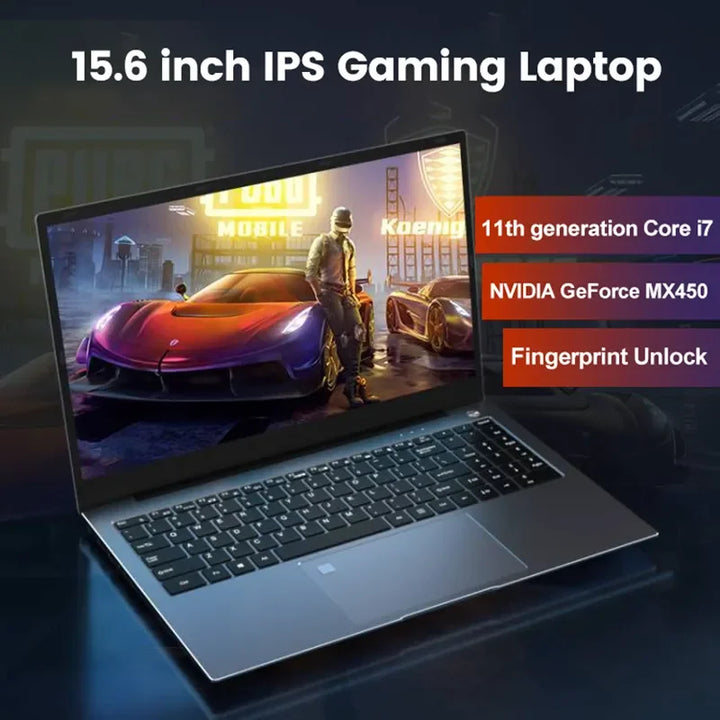 15.6 Inch Gaming Laptop Intel i7 1360P NVIDIA MX550 2G i9 10880H IPS Fingerprint Office Ultrabook Slim Notebook Windows 11 WiFi - SellerPool