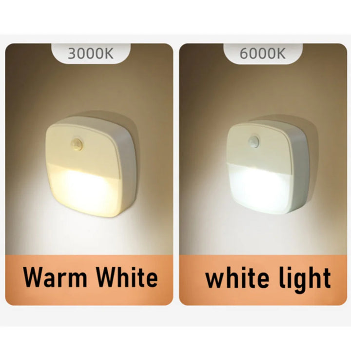 2Pcs Motion Sensor Light Wireless LED Night Lights AAA Battery Powered Bedroom Wall Staircase Closet Aisle Body Induction lights - SellerPool