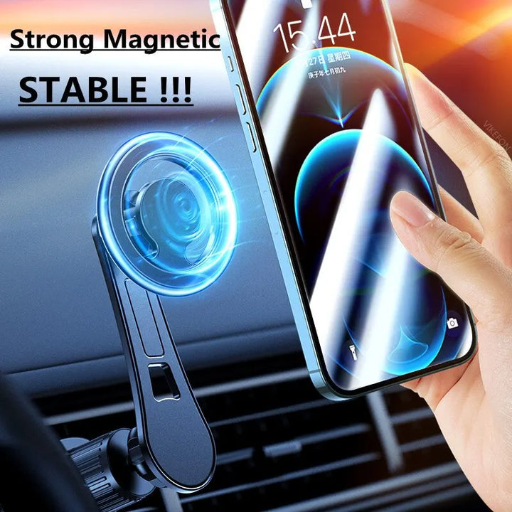 Magnetic Car Phone Holder Stand Magnet Cell Mobile Support Mount GPS Bracket in Car For Macsafe iPhone 15 14 13 Samsung Xiaomi - SellerPool