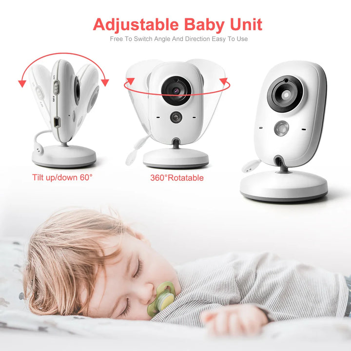 VB603 Video Baby Monitor 2.4G Wireless With 3.2 Inches LCD 2 Way Audio Talk Night Vision Surveillance Security Camera Babysitter - SellerPool