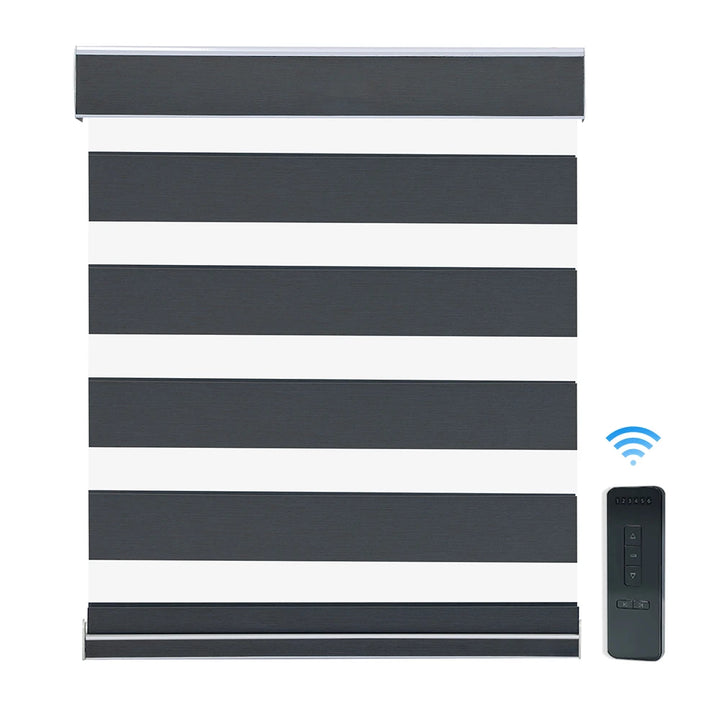 Smart Electric Zebra Blinds, Double Layer Fabric, Day & Night Window Shade - SellerPool