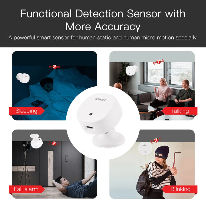 Zigbee/wifi Mmwave Human Presence Sensor: Radar Motion Detection & Illuminance for Smart Home - SellerPool