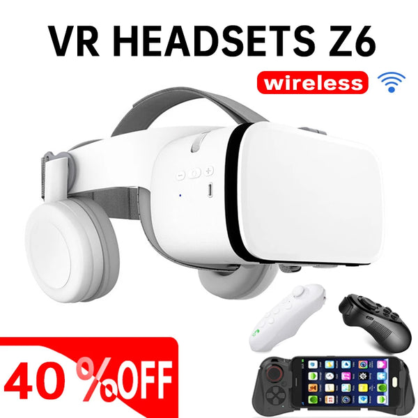 VR box Virtual Reality 3d glasses Headset helmet for Smartphones Cell Phone Mobile 4.7-6.5 inch Bluetooth VR Wireless Rocker - SellerPool