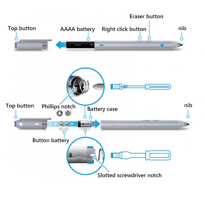 Sensitive Stylus Pen for Microsoft Surface Pro 3 4 5 6 7 8 Stylus Pen Laptop Write Pen Notebook Bluetooth Paint Pencil Accessory - SellerPool