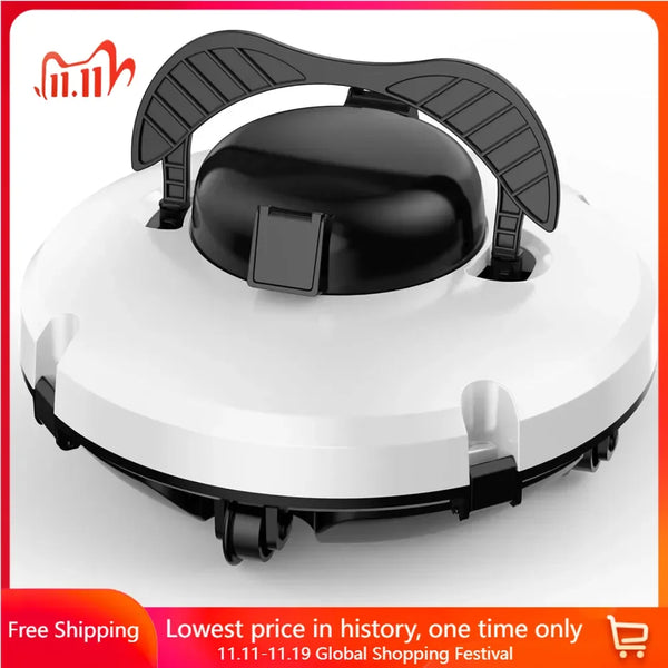 Robotic Pool Cleaner, 120 Mins Runtime Auto-Parking, Automatic Robot Pool Vacuum for In Ground Flat Pools Up To 1000 Sq.Ft