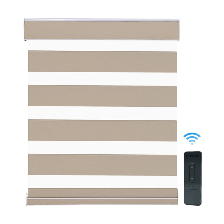 Smart Electric Zebra Blinds, Double Layer Fabric, Day & Night Window Shade - SellerPool