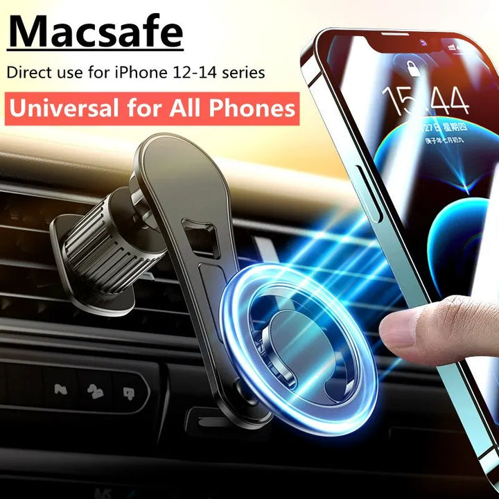 Magnetic Car Phone Holder Stand Magnet Cell Mobile Support Mount GPS Bracket in Car For Macsafe iPhone 15 14 13 Samsung Xiaomi - SellerPool