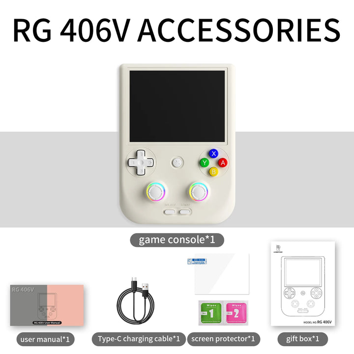 ANBERNIC RG 406V Video Handheld Game Console 4" IPS HD Touch Screen Android 13 Wifi Retro Games Player Supports 1080p DP RG406V - SellerPool