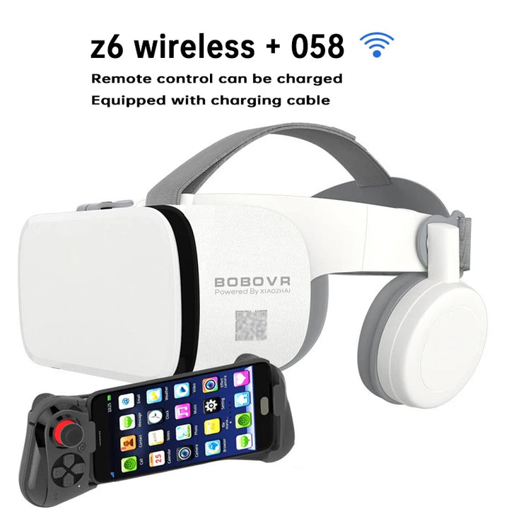 VR box Virtual Reality 3d glasses Headset helmet for Smartphones Cell Phone Mobile 4.7-6.5 inch Bluetooth VR Wireless Rocker - SellerPool