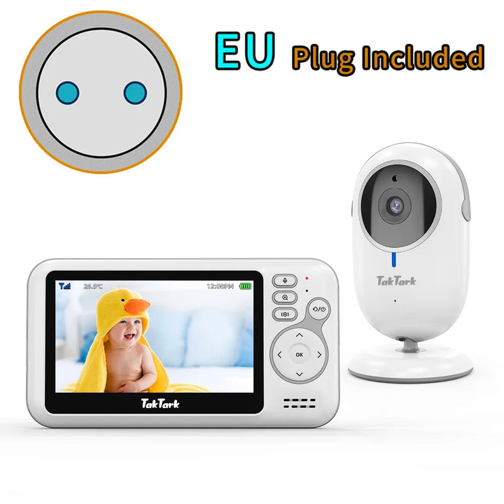 4.3 Inch Video Baby Monitor With Digital Zoom Surveillance Camera Auto Night Vision Two Way Intercom Babysitter Security Nanny - SellerPool