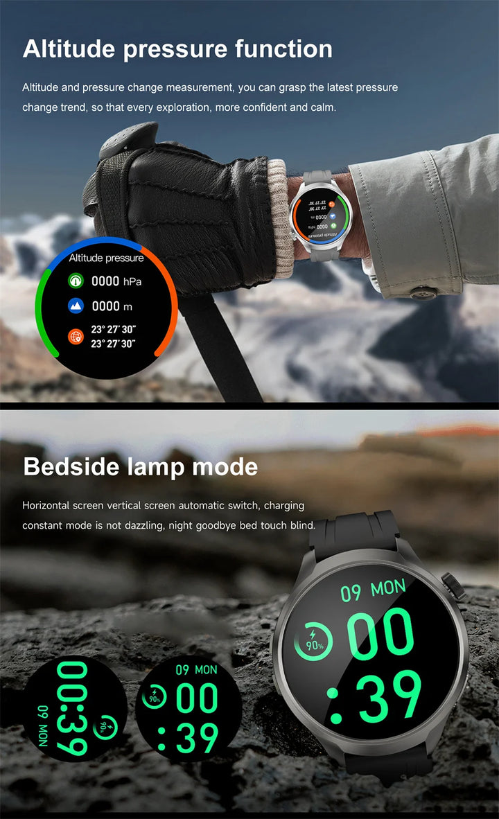 For HUAWEI Outdoor Sports Smart Watch Men 1.85" AMOLED Screen NFC GPS Compass Heart rate Waterproof Bluetooth Call SmartWatch - SellerPool