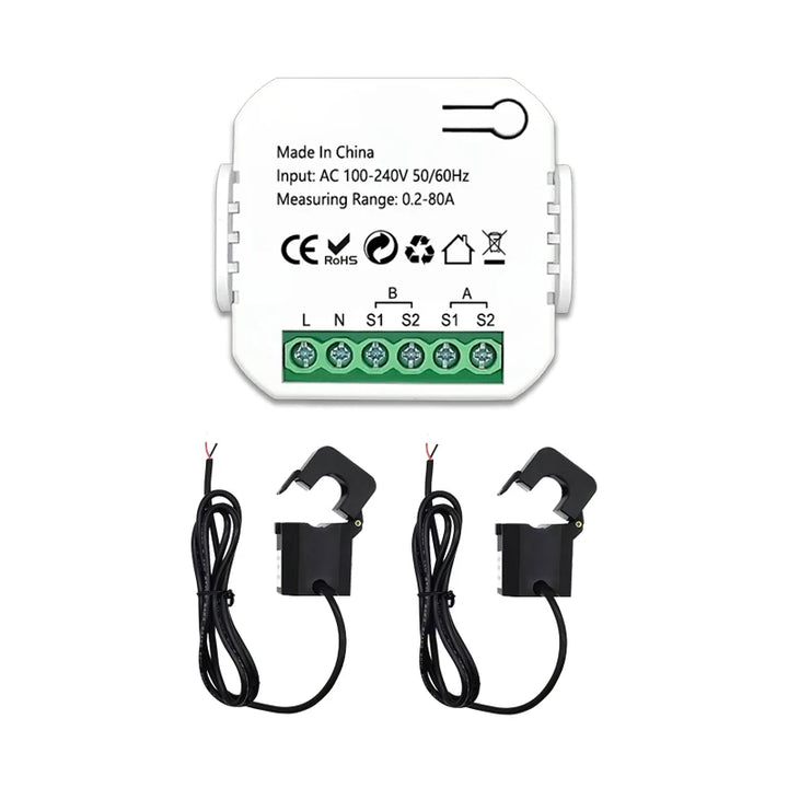 Zigbee Energy Meter Bidirectional 1, 2 Channel With Current Sensor Tuya Smart App Monitor - SellerPool