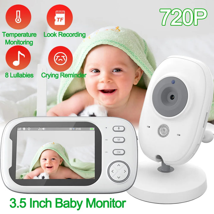 Cdycam New 3.5 inch Wireless Video Baby Monitor Night Vision Temperature Monitoring 2 Way Audio Talk Baby Nanny Security Camera - SellerPool