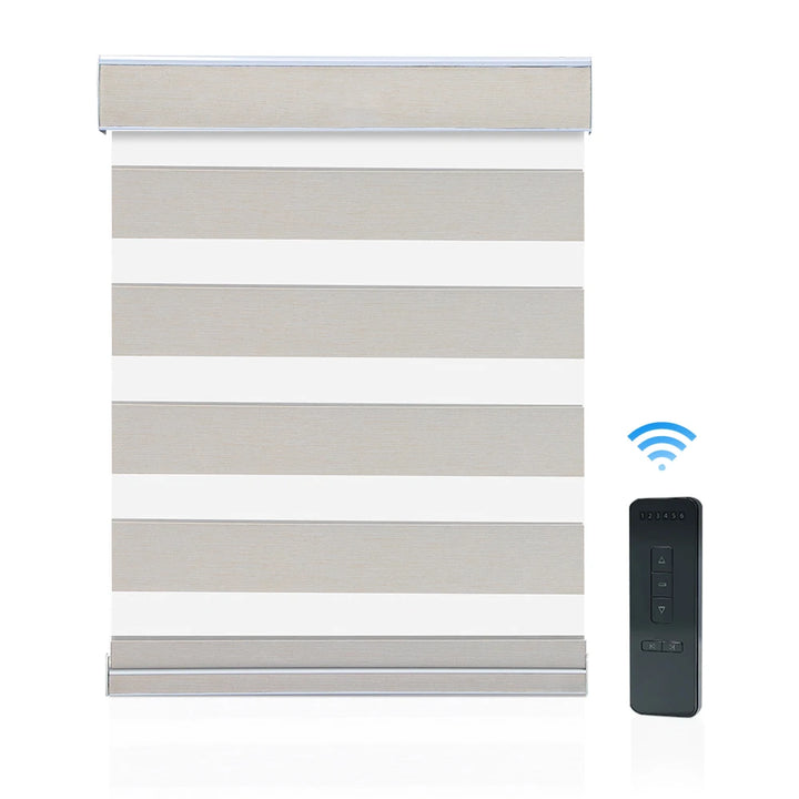 Smart Electric Zebra Blinds, Double Layer Fabric, Day & Night Window Shade - SellerPool