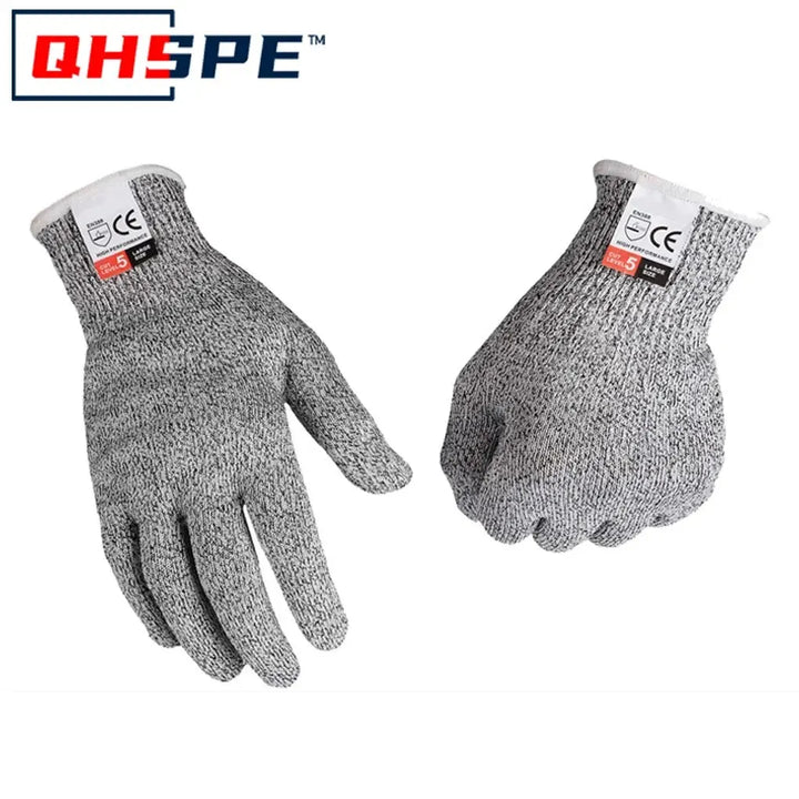 Grade 5 Cut Resistant Gloves Kitchen HPPE Scratch Resistant Glass Cutting Safety Protection for Gardeners - SellerPool