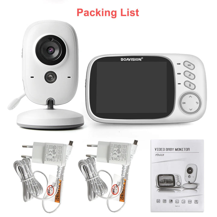 VB603 Video Baby Monitor 2.4G Wireless With 3.2 Inches LCD 2 Way Audio Talk Night Vision Surveillance Security Camera Babysitter - SellerPool