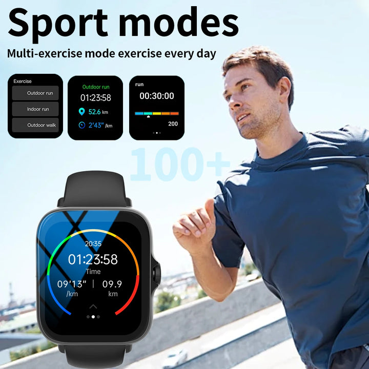 Smart watch with multiple sports modes, can make and receive calls, message reminders, compatible with Android and iPhone - SellerPool