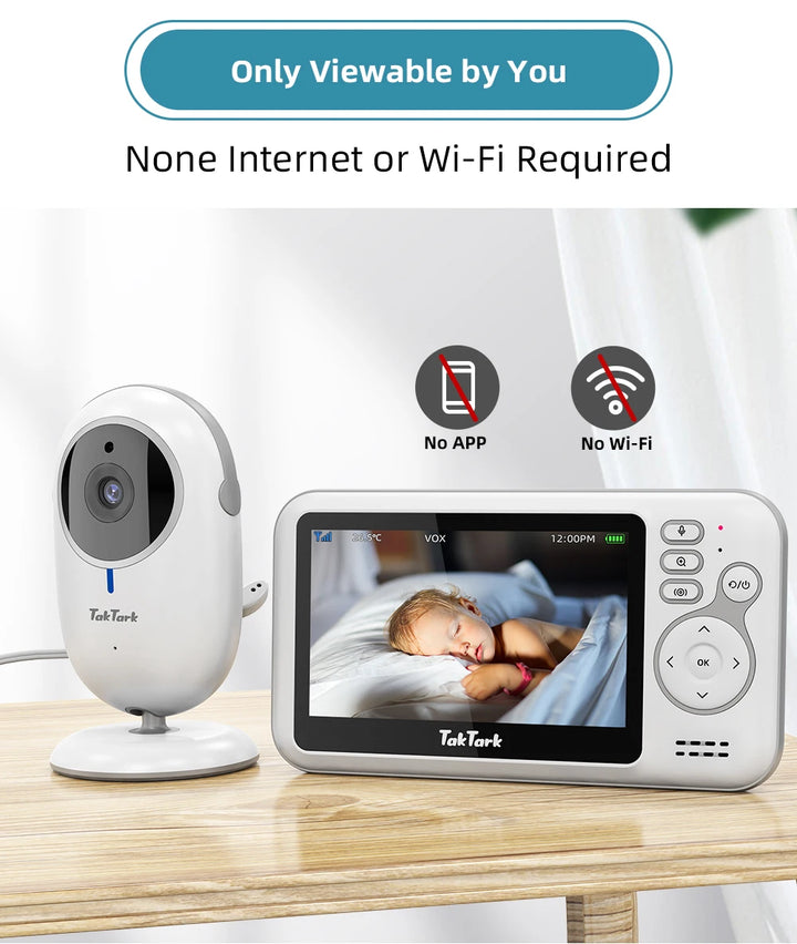 4.3 Inch Video Baby Monitor With Digital Zoom Surveillance Camera Auto Night Vision Two Way Intercom Babysitter Security Nanny - SellerPool