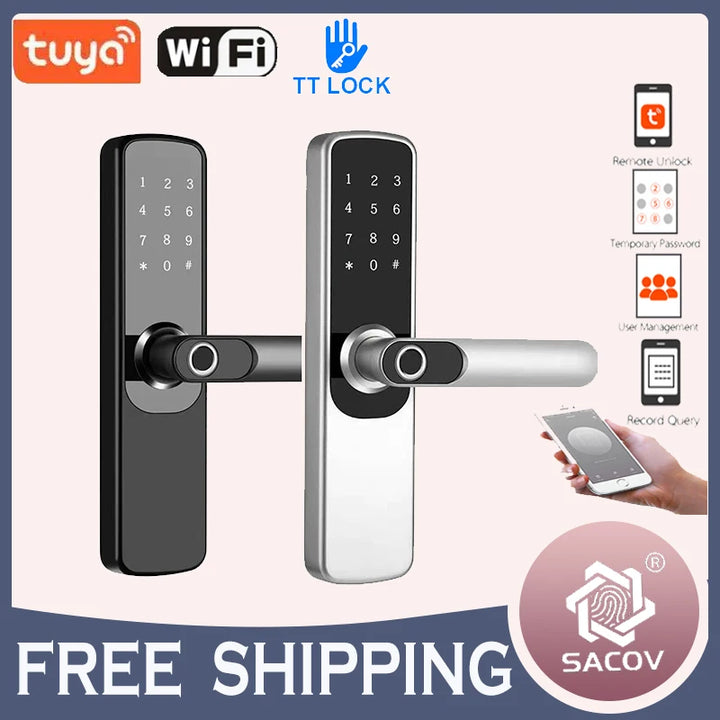 New Tuya Wifi Smart Lock: Fingerprint, Password, and Remote Access - SellerPool