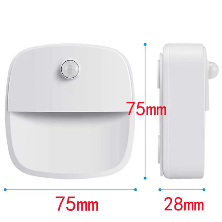 2Pcs Motion Sensor Light Wireless LED Night Lights AAA Battery Powered Bedroom Wall Staircase Closet Aisle Body Induction lights - SellerPool