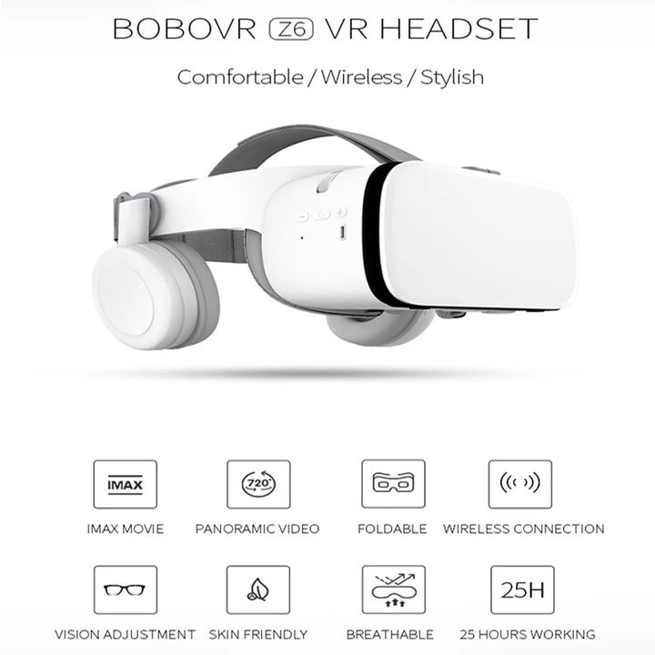 VR box Virtual Reality 3d glasses Headset helmet for Smartphones Cell Phone Mobile 4.7-6.5 inch Bluetooth VR Wireless Rocker - SellerPool