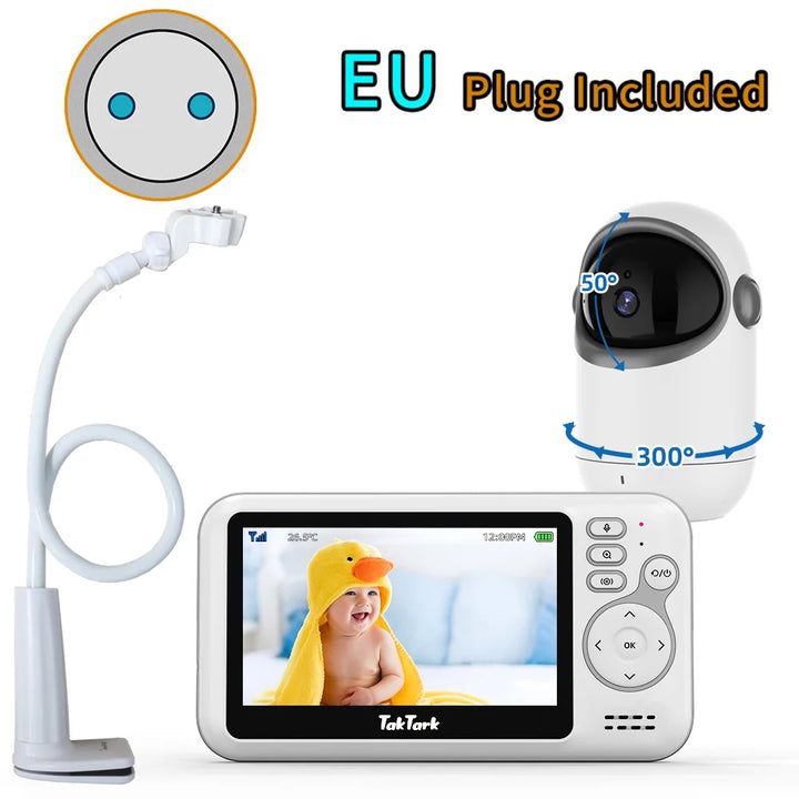 4.3 Inch Video Baby Monitor With Digital Zoom Surveillance Camera Auto Night Vision Two Way Intercom Babysitter Security Nanny - SellerPool