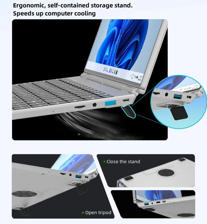 360° Rotating 14.0'' IPS Touch Screen 32G 128G-1T Laptop N95 Windows 11 Notebook 4 In 1 Tablet Business Office Slim Touch ID RGB - SellerPool