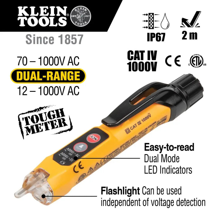 Klein Tools 80101 Home Tester Kit, GFCI Outlet and Receptacle Testers, Multimeter, NCVT, Circuit Breaker Finder, Leads, 6-Piece - SellerPool