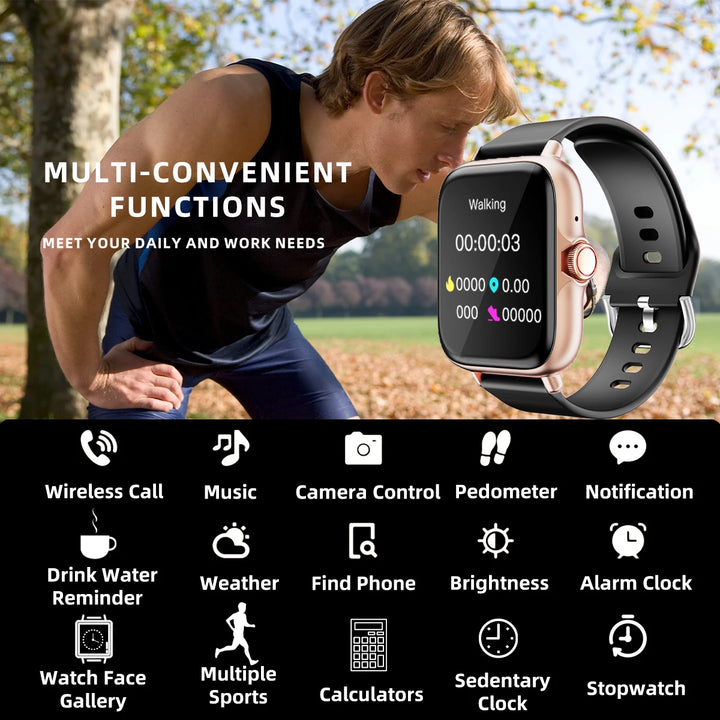 1.83'' Waterproof Smart Watch with Message Answer Call Sleep Monitoring Sports Pedometer Information Alerts For iPhone Android - SellerPool