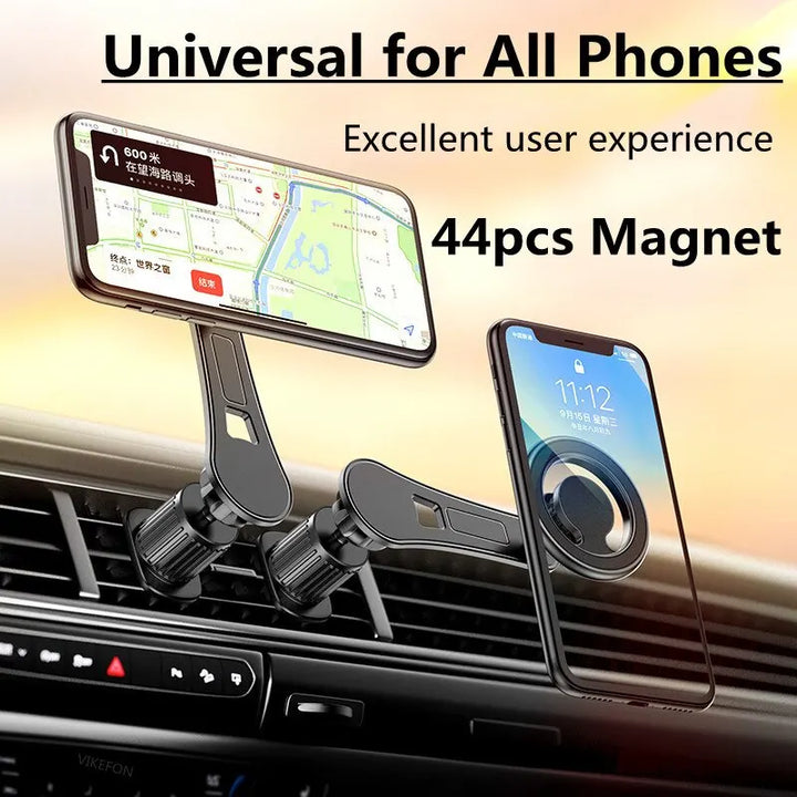 Magnetic Car Phone Holder Stand Magnet Cell Mobile Support Mount GPS Bracket in Car For Macsafe iPhone 15 14 13 Samsung Xiaomi - SellerPool