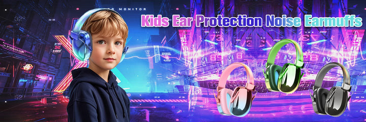 Fashionable Electroplated Earmuffs Kids Hearing protector Anti-noise Headphones For Autistic child Ear protection Christmas Gift - SellerPool