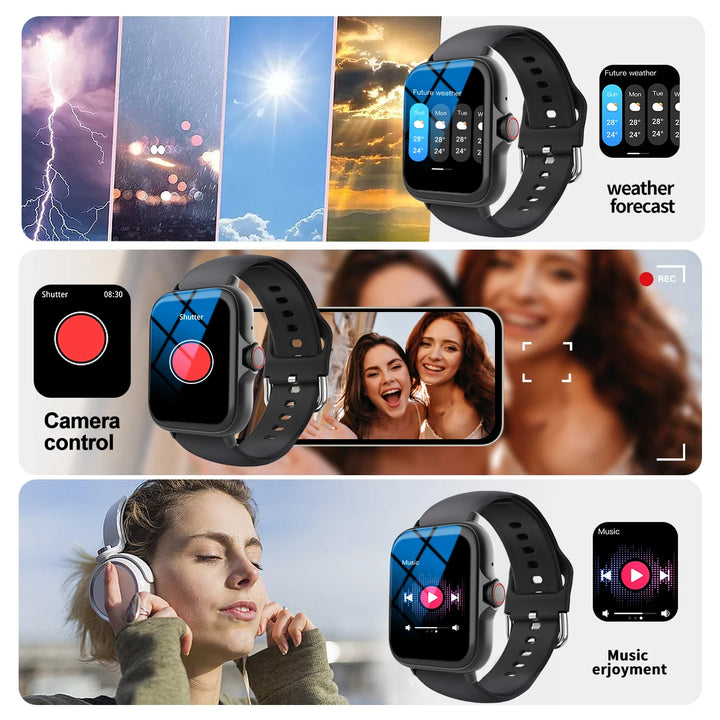 Smart watch with multiple sports modes, can make and receive calls, message reminders, compatible with Android and iPhone - SellerPool