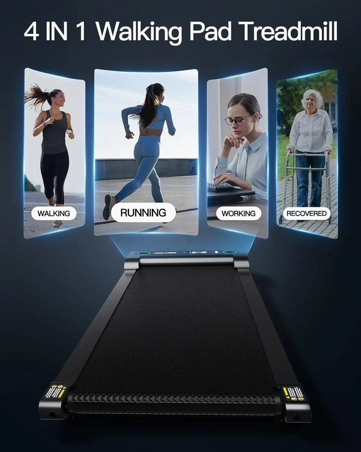 Walking Pad 4 in 1 Treadmill for Home, 2.5HP Under Desk Treadmill with Remote Control, Desk Treadmill up to 3.8 MPH Speed - SellerPool