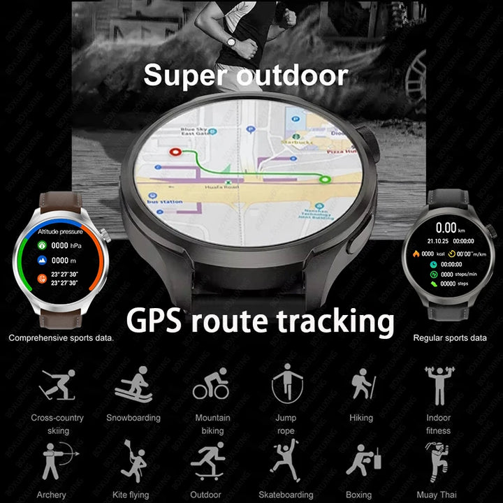 For HUAWEI Outdoor Sports Smart Watch Men 1.85" AMOLED Screen NFC GPS Compass Heart rate Waterproof Bluetooth Call SmartWatch - SellerPool