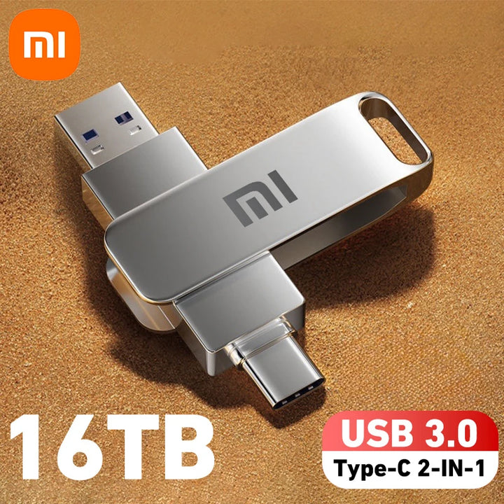 Xiaomi 16TB 3.0 USB Flash Drive Metal High-Speed Pen Drive 2TB 512GB Waterproof Type-C Usb PenDrive For Computer Storage Devices - SellerPool