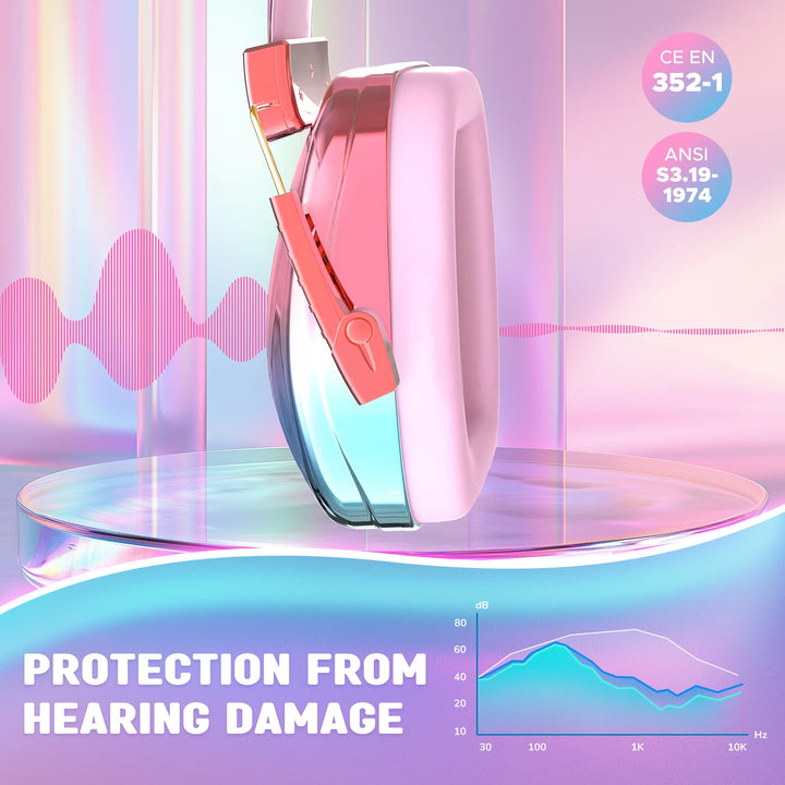 Fashionable Electroplated Earmuffs Kids Hearing protector Anti-noise Headphones For Autistic child Ear protection Christmas Gift - SellerPool