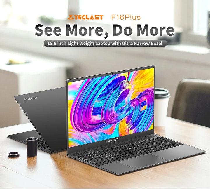 Teclast F16 Plus laptop, 15.6 inch, Windows 11 Pro, 8GB RAM 256GB SSD, for Celeron N4120 4 Core CPU, USB, mini-HDMI, full size keyboard - SellerPool